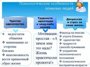 Особенности психики пожилых людей