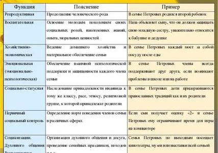 Воспитательная функция семьи примеры