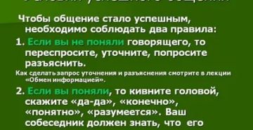 Условия успешного общения